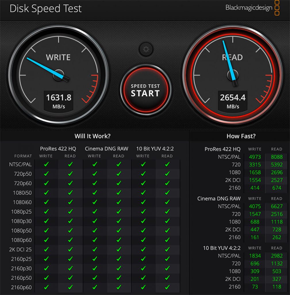 blackmagic disk speed test for windows 10