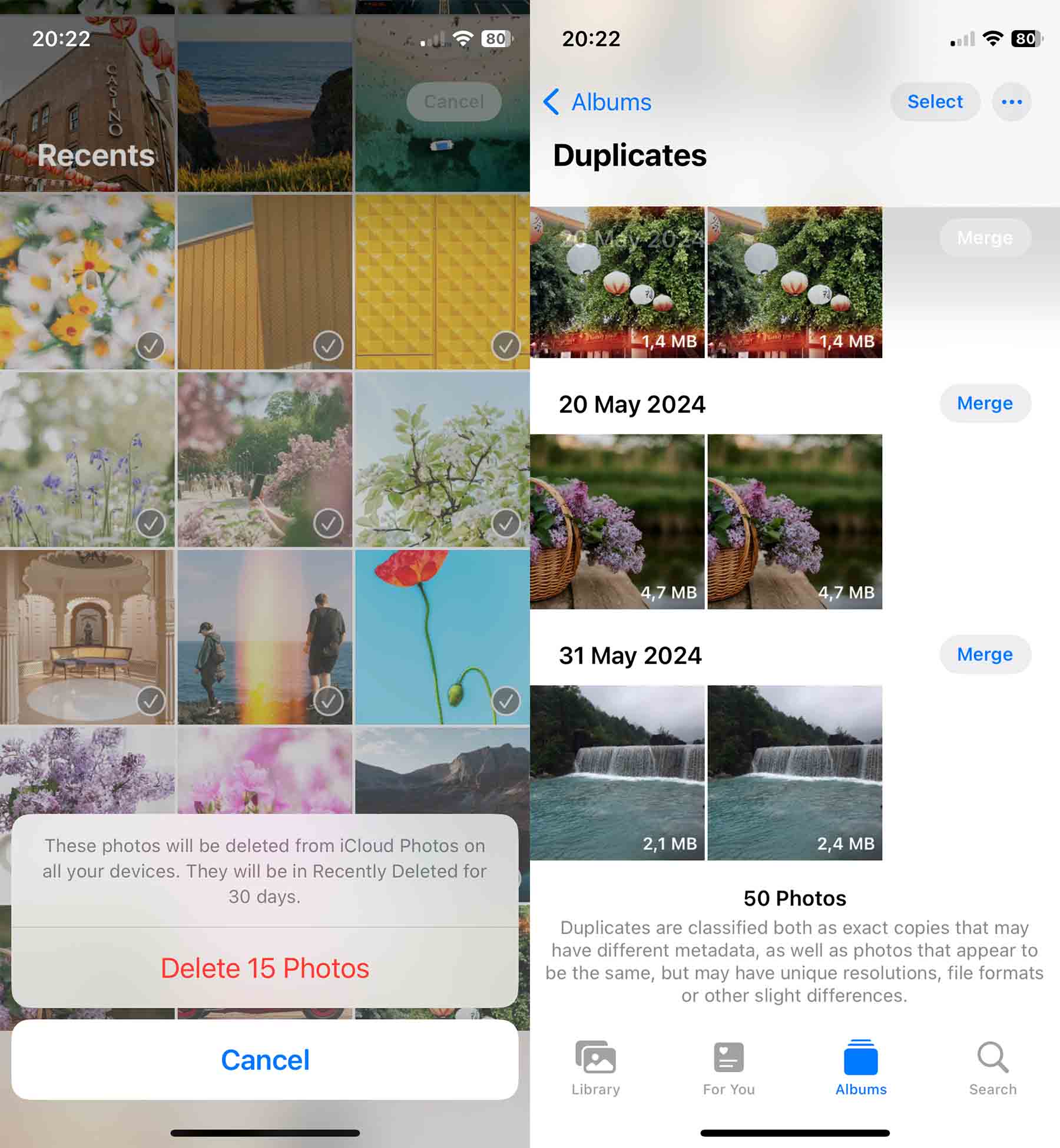 delete photos and videos from iPhone