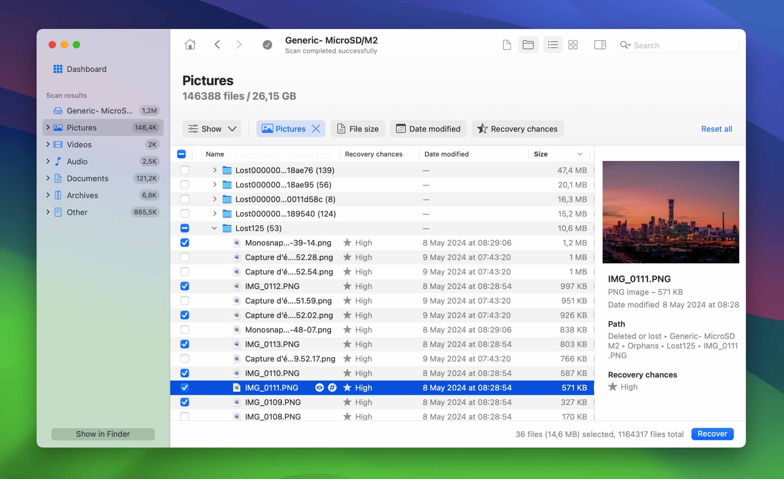 review found data in Disk Drill