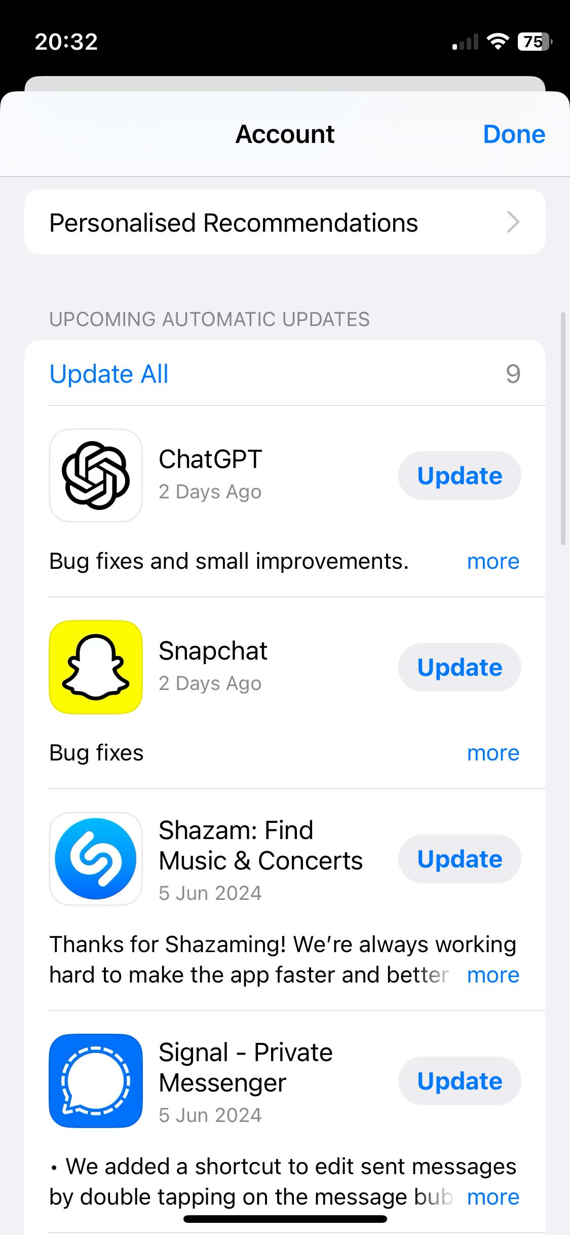 update apps from App Store