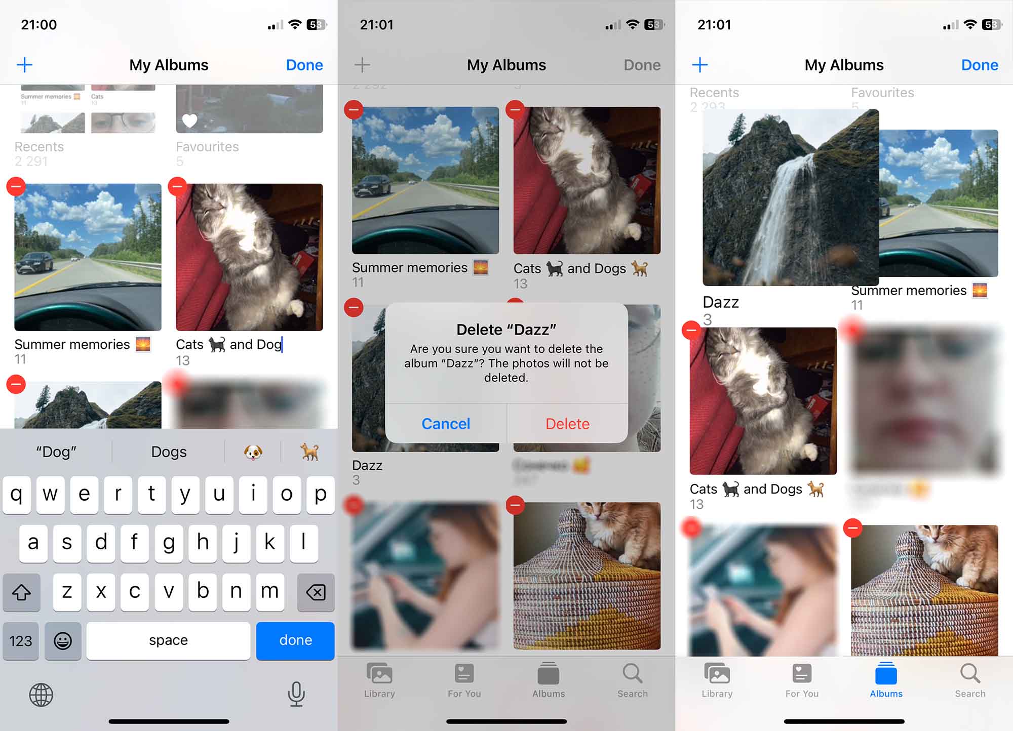 Manage Photo Albums on iPhone