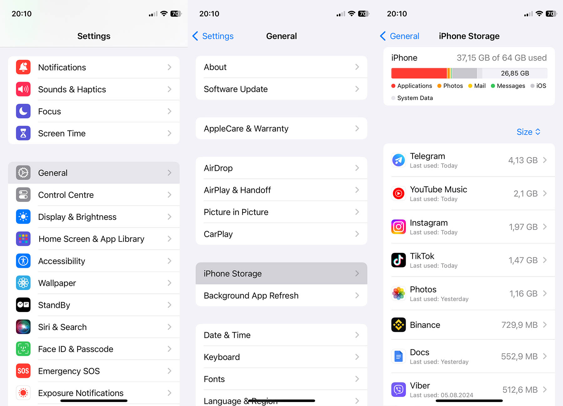 What Are Applications on iPhone Storage