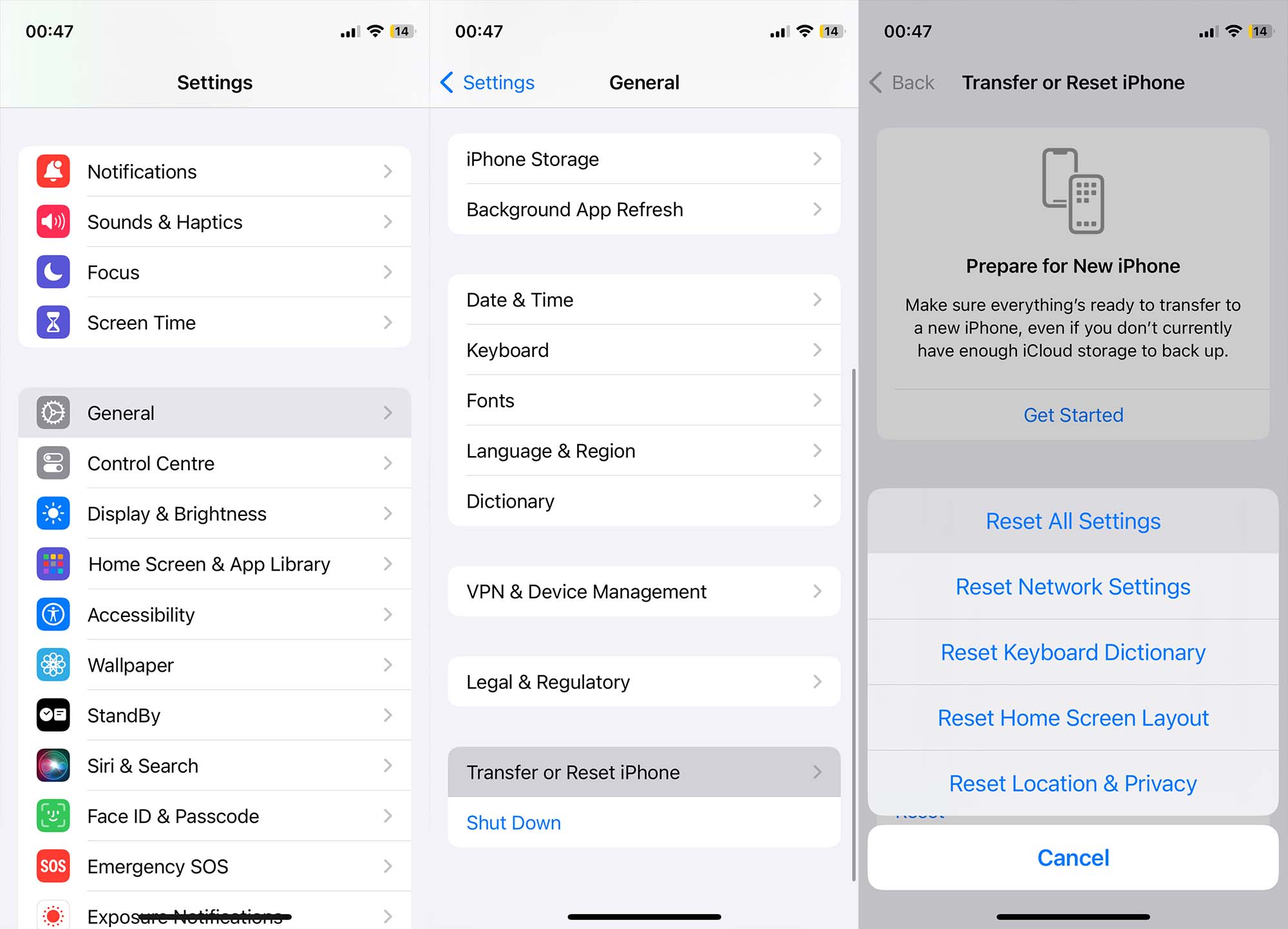 Reset All iPhone Settings