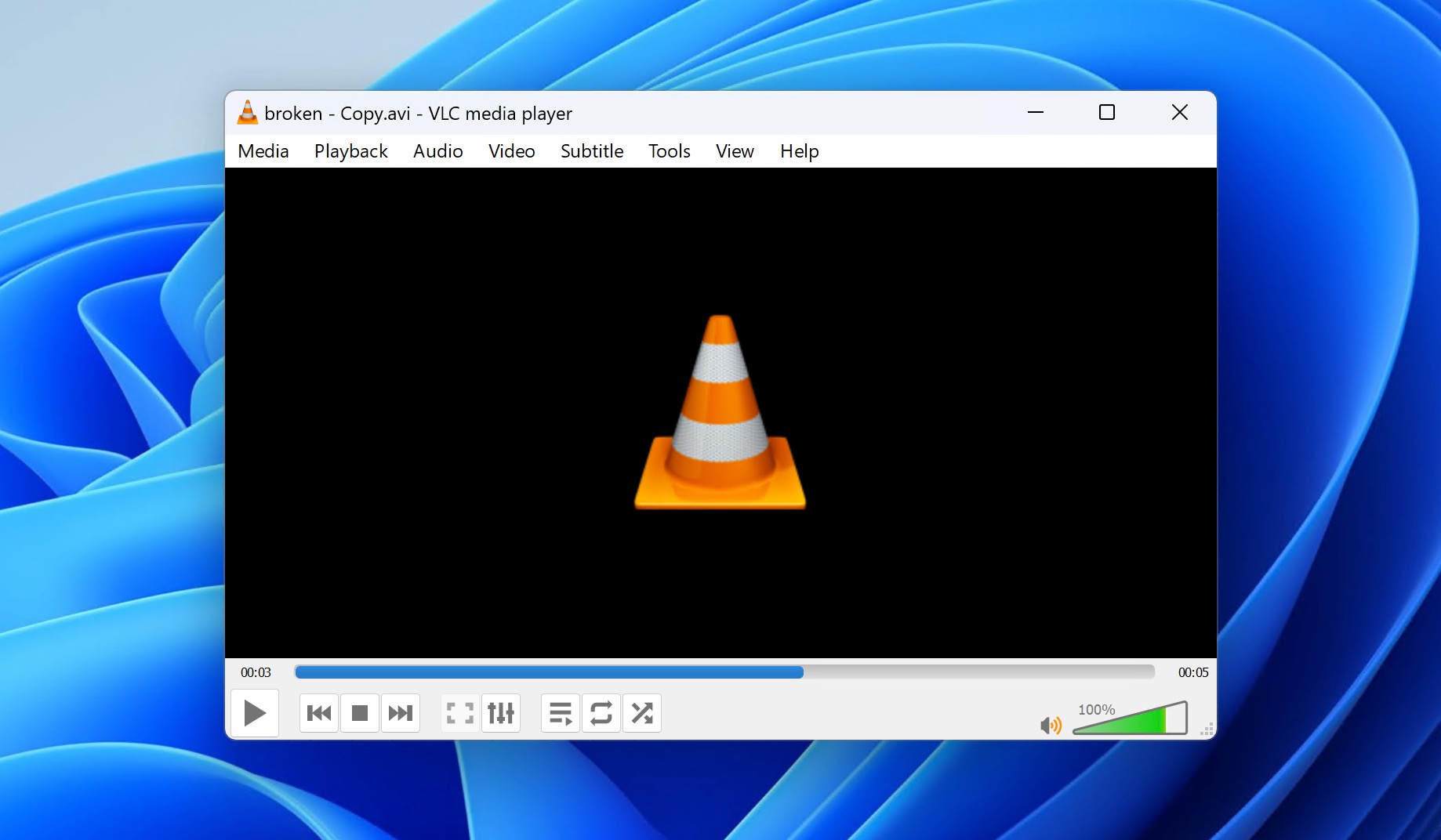 vlc video repair