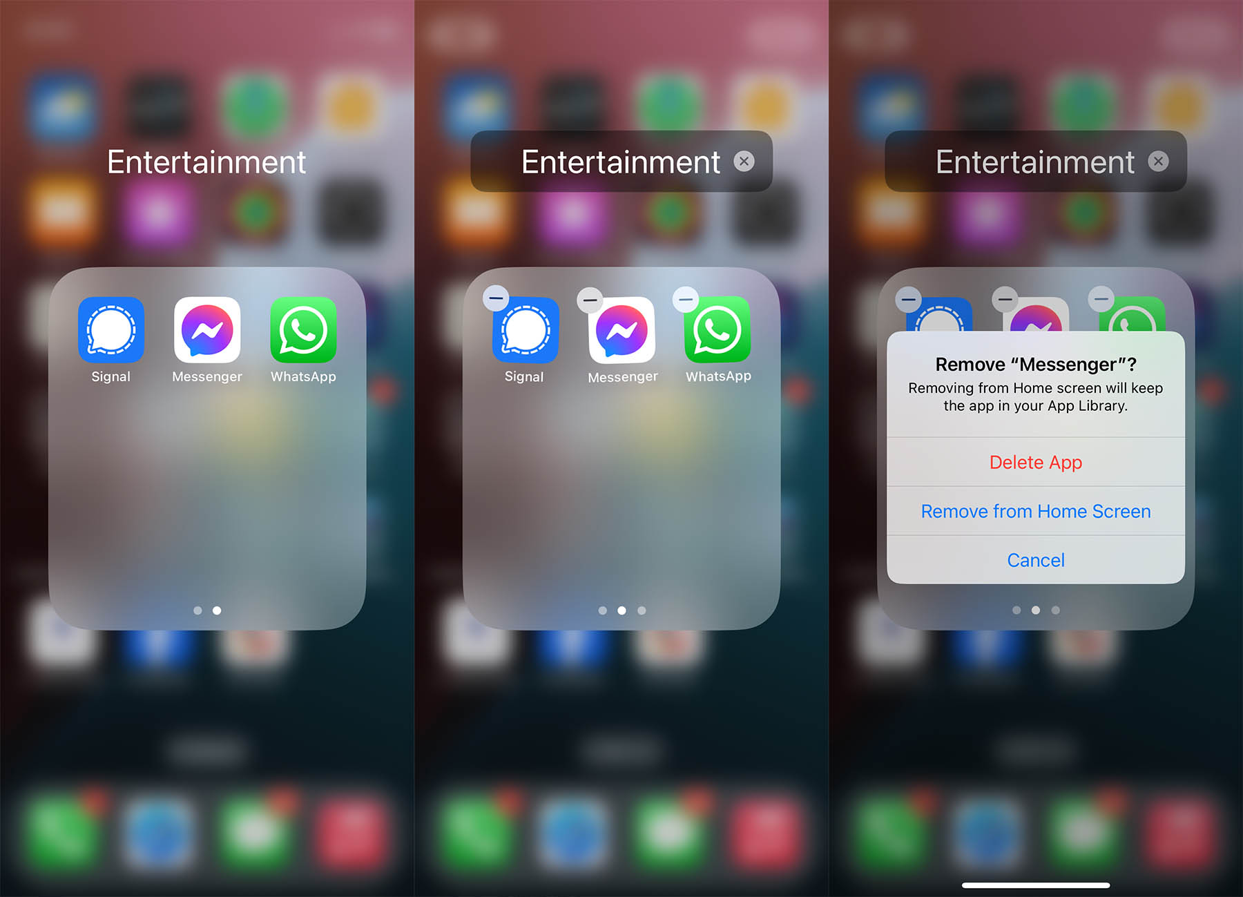 Delete Messenger Data on iPhone by App Reinstall