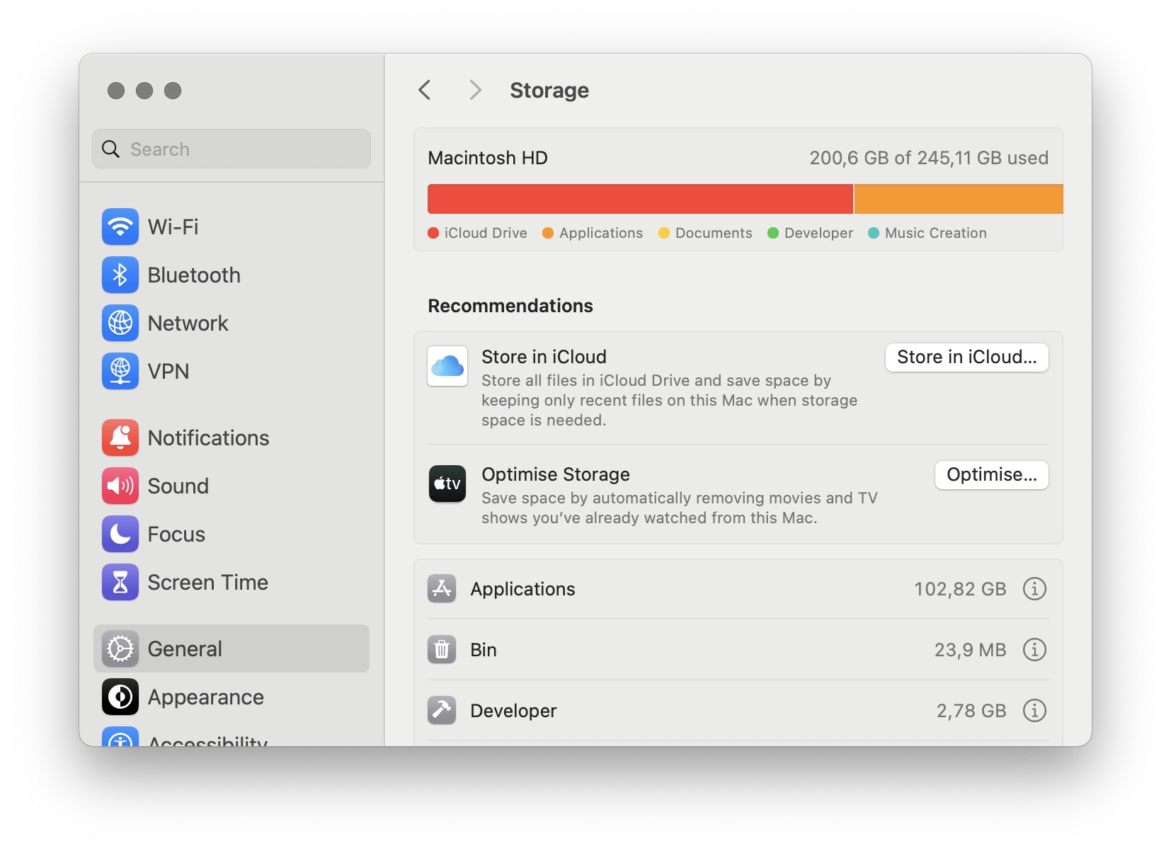 Use 'Storage’ to quickly view what’s taking up space