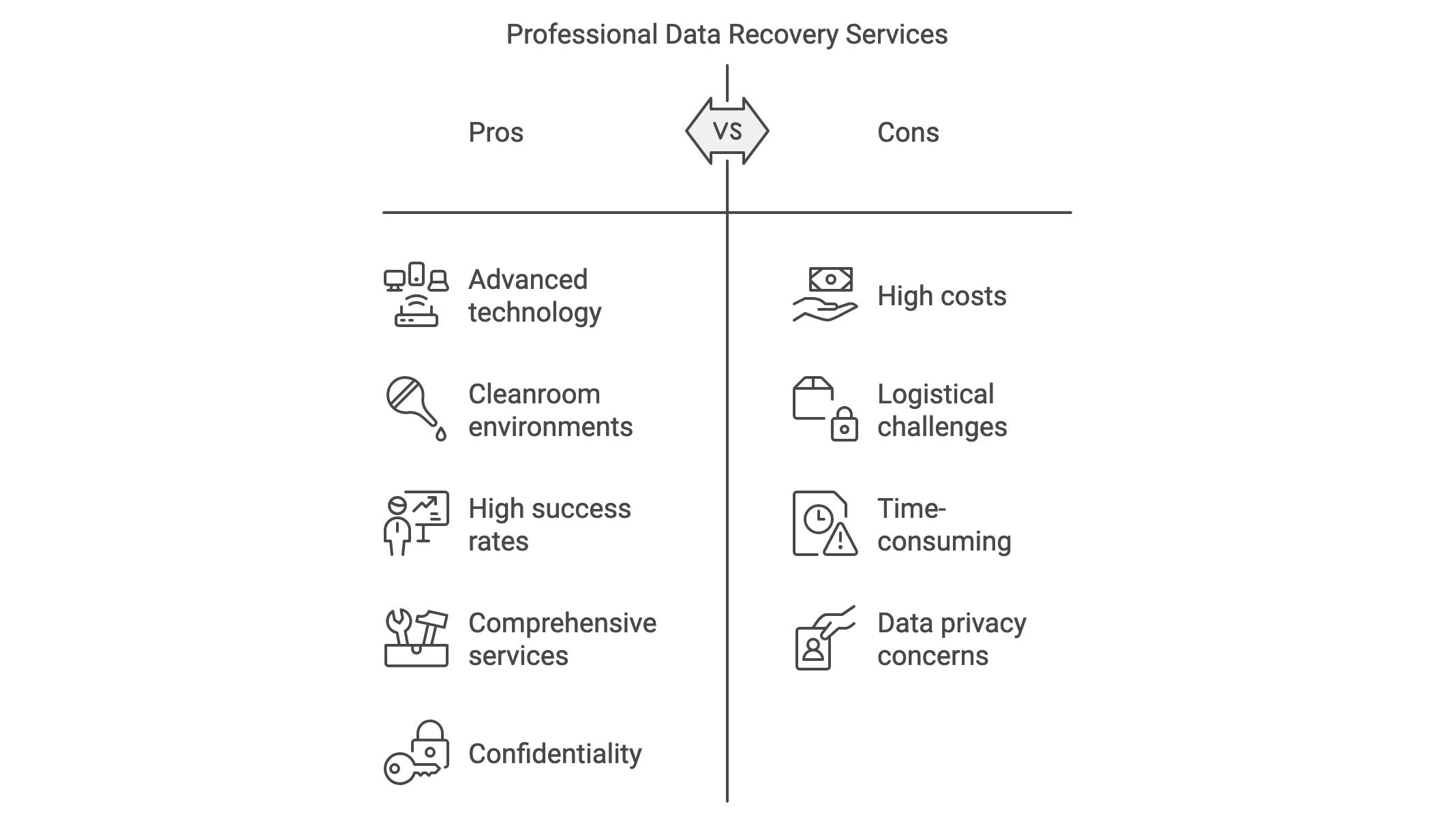 Pros and cons of data recovery services