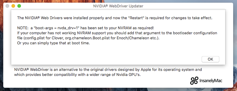 nvidia web updater from insanely mac