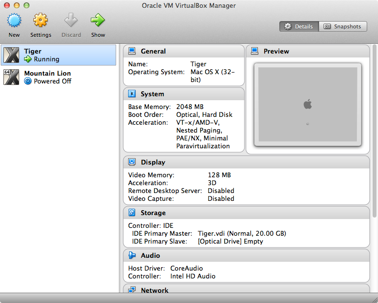 virtualbox video driver for mac os x
