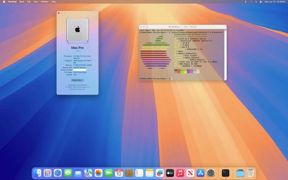 macOS Sequoia 15 DP1 on HP Z640